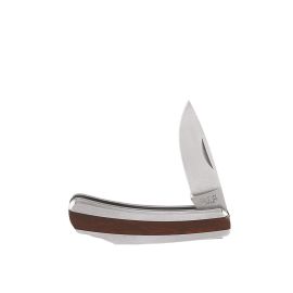 Klein Tools 44032 Pocket Knife, SS Handle w/ Rosewood Insert, 1-5/8 Inch SS Blade