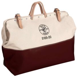 Klein Tools 5105-20 20 L x 6 W x 15 D Inch Tool Bag, Canvas, with Vinyl