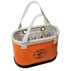 Klein Tools 5144BHHB Hard body Oval Bucket with 15 Interior Pockets and Handle