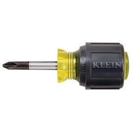 Klein Tools 603-1 #2 Stubby Phillips-Tip Screwdriver 1-1/2 Inch (38 mm) Round-Shank