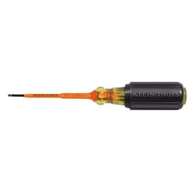 Klein Tools 607-3-INS Insulated 3/32 Inch (2 mm) Slotted - 3 Inch (76 mm) Screwdriver
