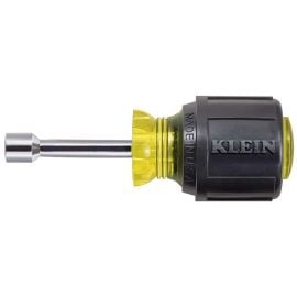 Klein Tools 610-1/4 1/4 Inch Cushion-Grip Stubby Nut Driver - 1-1/2 Inch Shank
