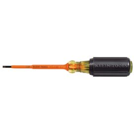Klein Tools 612-4-INS Insulated 1/8 Inch (3 mm) Slotted - 4 Inch (102 mm) Screwdriver