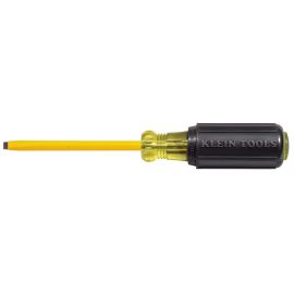 Klein Tools 620-3 Coated 3/16 Inch (5 mm) Cabinet-Tip Screwdriver 3 Inch (76 mm) Round-Shank