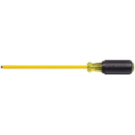 Klein Tools 621-6 Coated 3/16 Inch (5 mm) Cabinet-Tip Screwdriver 6 Inch (152 mm) Round-Shank