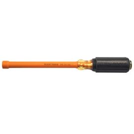 Klein Tools 646-3/8-INS Insulated Cushion-Grip, 3/8 Inch Hollow-Shaft Nut Driver6 Inch Shank