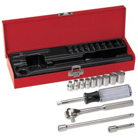 Klein Tools 65500 13-Piece, 1/4-Inch Drive Socket Wrench Set