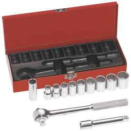 Klein Tools 65510 12-Piece 1/2-Inch Drive Socket Wrench Set