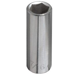 Klein Tools 65615 1/4-Inch Drive 7/16 Inch Deep 6-Point Socket