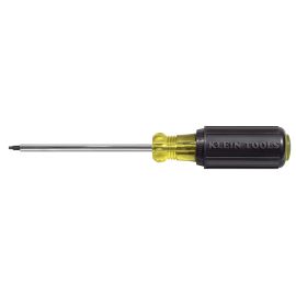 Klein Tools 660 #0 Square-Recess Tip Screwdriver 4 Inch (102 mm) Round-Shank