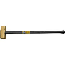 Klein Tools 7HBRFRH04 Brass Sledge Hammer Fiberglass Rubber Grip Handle - 4 lbs. (1.8 kg)