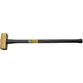 Klein Tools 7HBRFRH10 Brass Sledge Hammer - Fiberglass Rubber Grip Handle