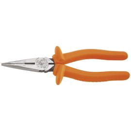 Klein Tools D203-8-INS 8-5/16 Inch HD Side Cutters, Insulated Long Nose Pliers