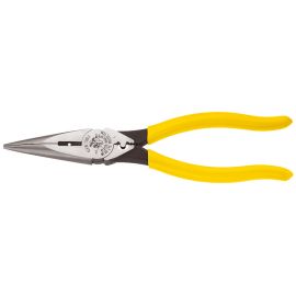 Klein Tools D203-8NCR HD Side Cutters Skinning Hole Crimp Die Long-Nose Pliers