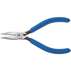 Klein Tools D322-41/2C 4 Inch (102 mm) Midget Long-Nose Pliers - Slim Nose with Spring