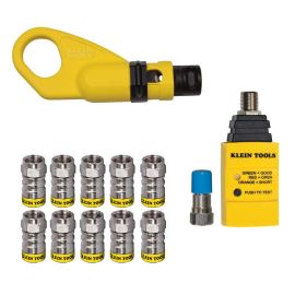 Klein Tools VDV002-820 Coax Push-On Connector Installation and Test Kit