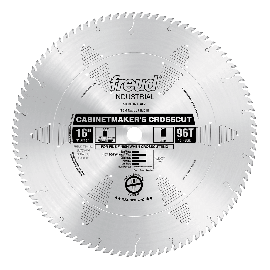 Freud LU73M016 16-Inch 96 Tooth ATB Cabinetmaker's Crosscutting and Ripping Saw Blade with 1-Inch Arbor