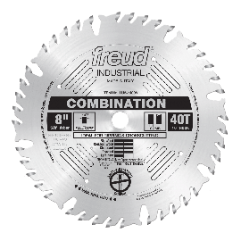 Freud LU84M008 8 Inch 40 Tooth ATBF Combination Saw Blade with 5/8 Inch Arbor