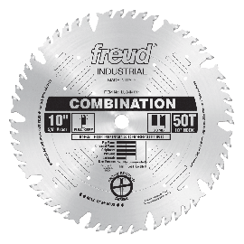 Freud LU84M011 10 Inch 50 Tooth ATB Combination Saw Blade with 5/8 Inch Arbor