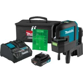 Makita SK106GDNAX 12V max CXT® Self-Leveling Cross-Line/4-Point Green Laser Kit, bag, with one battery (2.0Ah)