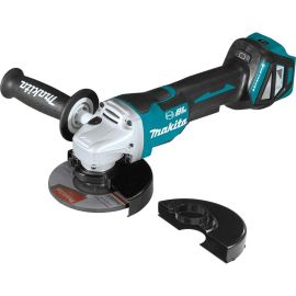 Makita XAG21ZU 18V LXT Lithium‑Ion Brushless 4‑1/2 Inch / 5 Inch Paddle Switch Cut‑Off/Angle Grinder, Electric Brake and AWS, Tool Only