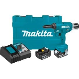 Makita XVR01T 18V LXT Lithium-Ion Brushless Cordless Rivet Tool Kit, case (5.0Ah)