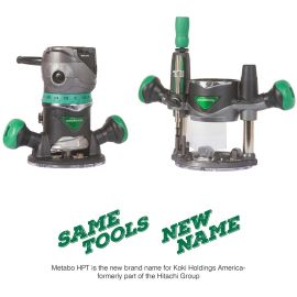 Metabo HPT KM12VCM 2-1/4 HP Variable Speed Router Kit with Fixed and Plunge Bases