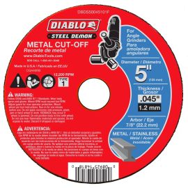 Freud DBDS50045101F Diablo 5 in. Type 1 Metal Cut-Off Disc