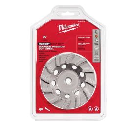 Milwaukee 49-93-7790 5 Inch Diamond Cup Wheel Segmented-Turbo