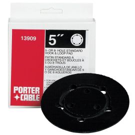 Porter Cable 13909 5 Inch, 5/8 Hole Contour Hole Hook And Loop Pad For Model 333, 334