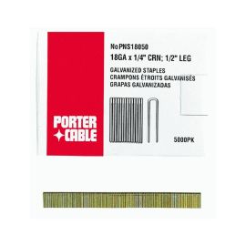 Porter Cable PNS18050 18 Ga, 1/4 Inch Crn 1/2 Inch Long  Narrow Crown Staple (5000 Pk)