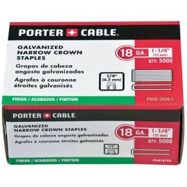Porter Cable PNS18063 18 Ga, 1/4 Inch Crn 5/8 Inch Long Narrow Crown Staple (5000 Pk)