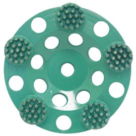 Pearl Abrasive PB05G 5 X 5/8-11 (5 Buttons) Concrete/Natural Stone Button Cup Wheel