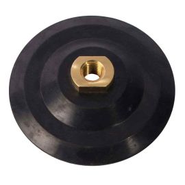 Superior Pads and Abrasives PP40 4" Dia Semi Flexible Rubber Backing Pad with Velcro and 5/8"-11 Female Brass Nut