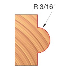 Freud EC121-IC 2-7/8 Inch x 25/32 Inch x 3/4 Inch Concave Radius Cutters