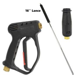 Interstate Pneumatics PW72K1610 Pressure Washer Spray Gun, 16 Inch Lance with Molded Grip & 1/4 Inch FNPT Variable Nozzle Kit