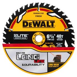 Dewalt DWAW61240 Elite Series 6-1/2-in 40-Tooth Tungsten Carbide-tipped Steel Circular Saw Blade