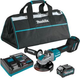 Makita GAG11M1 40V max XGT® Brushless Cordless 4‑1/2 inch / 5 inch X‑LOCK Angle Grinder Kit, with Electric Brake, AWS® Capable (4.0Ah)