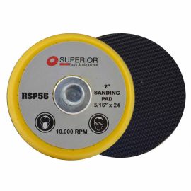 Superior Pads and Abrasives RSP56 2 Inch Hook & Loop Sanding Pad with 5/16 Inch-24 Threads
