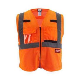 Milwaukee 48-73-5116C Class 2 High Visibility Mesh Safety Vest (Orange) L/XL (Pack of 12)