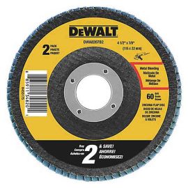 Dewalt DWA8207B2 4 1/2" X 7/8" 60 Grit Zirconia Flap Disc T29 (Pack of 20)