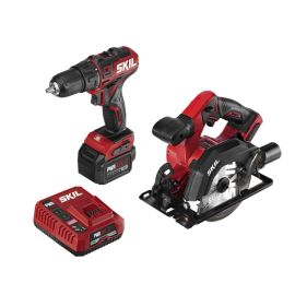 Skil CB742701 PWRCore 12™ Brushless 12V Drill Driver and Circular Saw Kit with PWRJump™ Charger