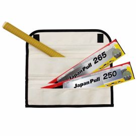 Tajima JPR-SET Japan Pull Set, 16 TPI + 19 TPI Blades, Wood / Elastomer Handle, Case