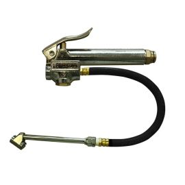 Interstate Pneumatics TF3137L Tire Inflator TF3000 with Dual Foot 11 Inch Truck Chuck T37 Steel Braided Whip Hose