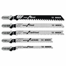 Bosch TPW005 Pro-Wood T-Shank Jig Saw Blade Set - 5 Pieces