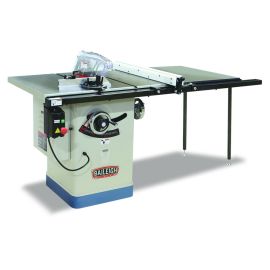 Baileigh TS-1040E-50-V3 2HP 220V 1Phase, 10 Inch Entry Level Cabinet Style Table Saw, 40 Inch x 27 Inch, blade guard