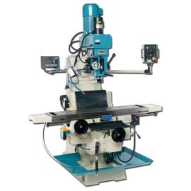 Baileigh VM-1258-3 220V 3Phase Variable Speed Vertical Milling Machine with Rigid Head. 12 Inch x 58 Inch Table