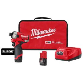 Milwaukee 2551-22 M12 FUEL™ SURGE™ 1/4 Inch Hex Hydraulic Driver 2 Battery Kit