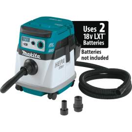 Makita XCV16ZX 18V X2 LXT® Lithium-Ion (36V) Brushless Cordless 4 Gallon HEPA Filter Dry Dust Extractor, AWS™ (Tool Only)