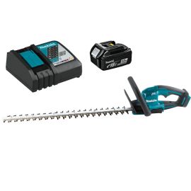 Makita XHU09M1 18V LXT Lithium-Ion Brushless Cordless 24 Inch Hedge Trimmer Kit, with one battery (4.0Ah)